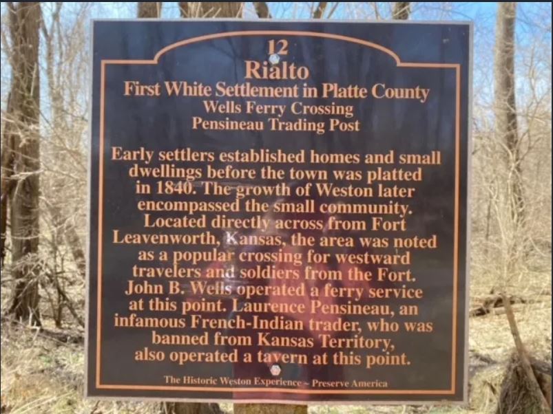 Sign about the Rialto in Weston