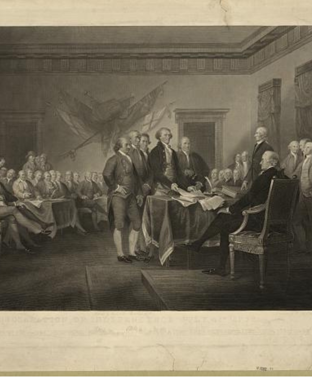 historic depiction of signing of the declaration of independence