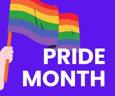 Pride Month multi colored flag