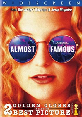 Almost Famous DVD cover showing a woman with sunglasses on