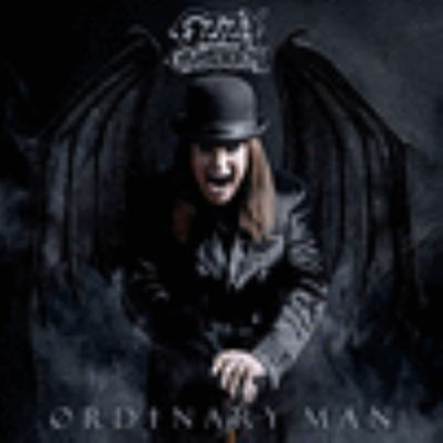 Ordinary Man music cd cover showing ozzy osbourne in a black hat and black clothing
