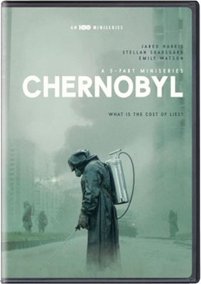 Chernobyl DVD cover showing a person wearing protective gear in a radioactive disaster scene