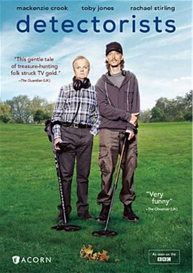 Detectorists DVD cover showing two men on a grass lawn holding metal detectors