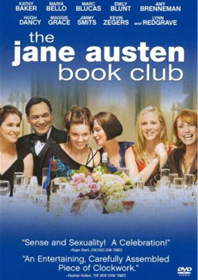 The Jane Austen Book Club DVD cover showing 5 women and 1 man sitting at a dinner table