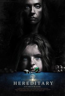 Hereditary dvd cover; woman behind a younger girl 