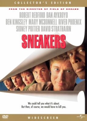 Sneakers dvd cover; six  people appearing to peek under a torn paper