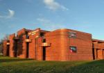 outside brick building of west wyandotte library in Kansas City, Kansas on a sunny day