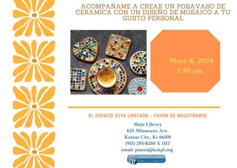 Decorate your own Ceramic tile  coaster with bright colors.Decora tu propio posavasos de azulejo cerámico con colores brillantes.