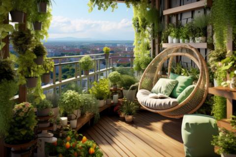 Beautiful terrace or balcony