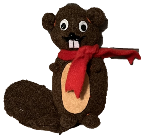 beaver sock puppet