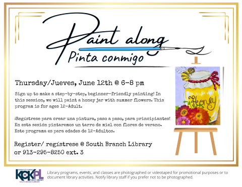 Flyer for Paint Along program