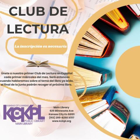 Únete a nosotros a nuestro primer Club de Lectura en español cada primer miércoles del mes