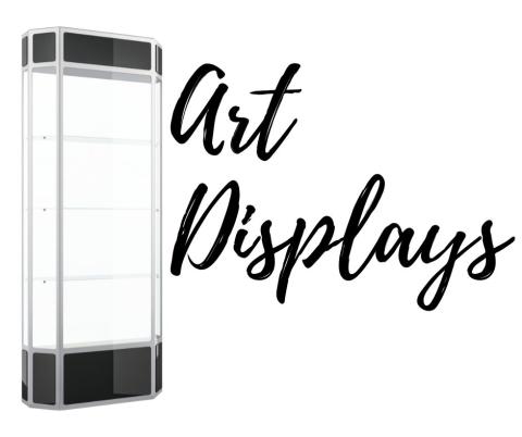 Empty art display case
