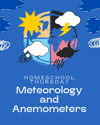 a blue background featuring clouds a spirals with sun, lightning clouds, rain clouds and night rain cloud around the globe with the title of the program at the bottom. 