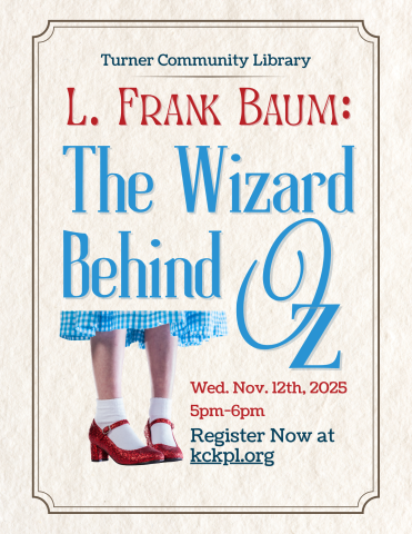 Dorothy's feet with the title of the event