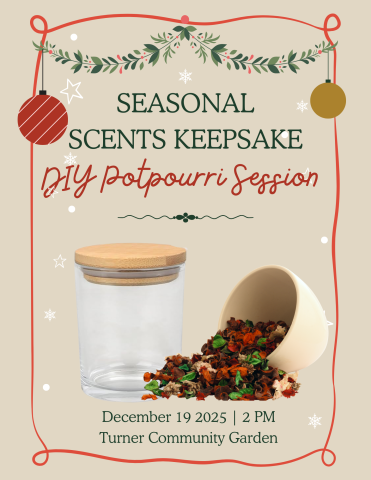 A picture of a jar with scattered potpourri next to it. 