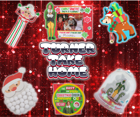 A picture showing crafts like Elf Glitter Globe, Pom Pom Beard Santa, Mrs. Claus Hanger, Santa is Coming Frame, Christmas Cheer Sign, and a Rudolph Ornament. 