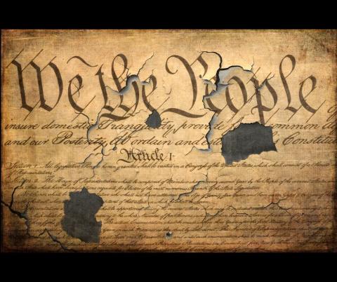 Image of the Declaration of Independence showing the words "We the People"