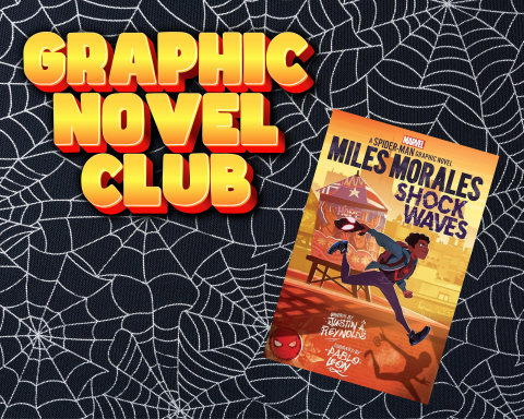 A picture of a Miles Morales Spider-Man: Shock Wave Book for Graphic Novel Club. 