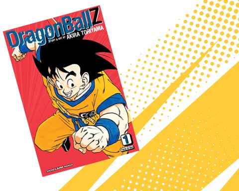 A white background with a brushed golden hue with Dragonball Z vol. 1-3 on top of it.