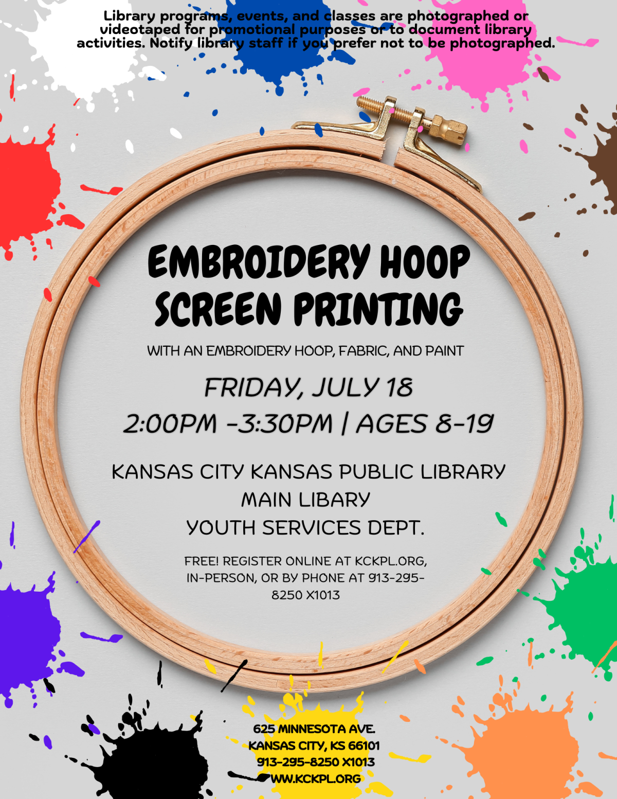 Embroidery Hoop Screen Printing