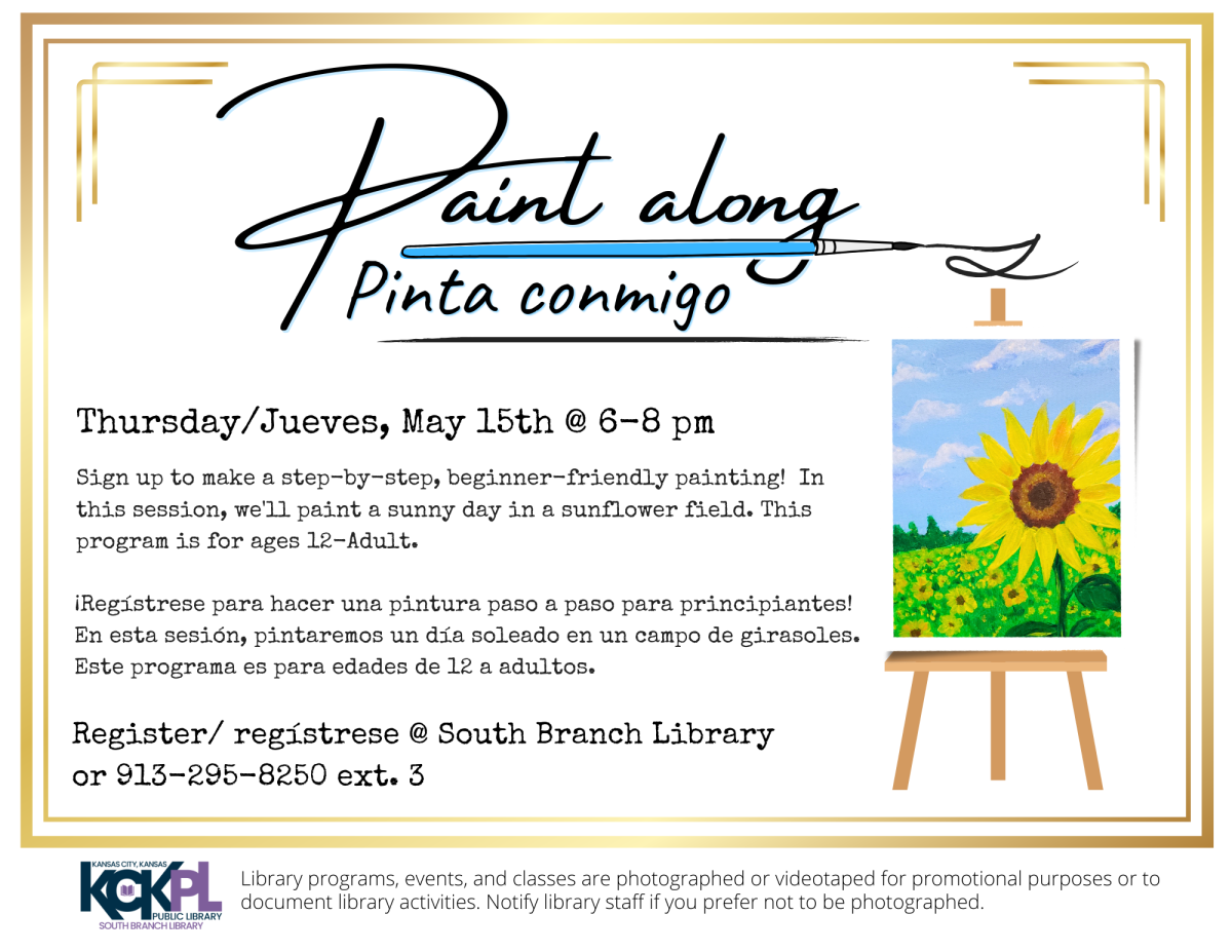 Flyer for Paint Along program