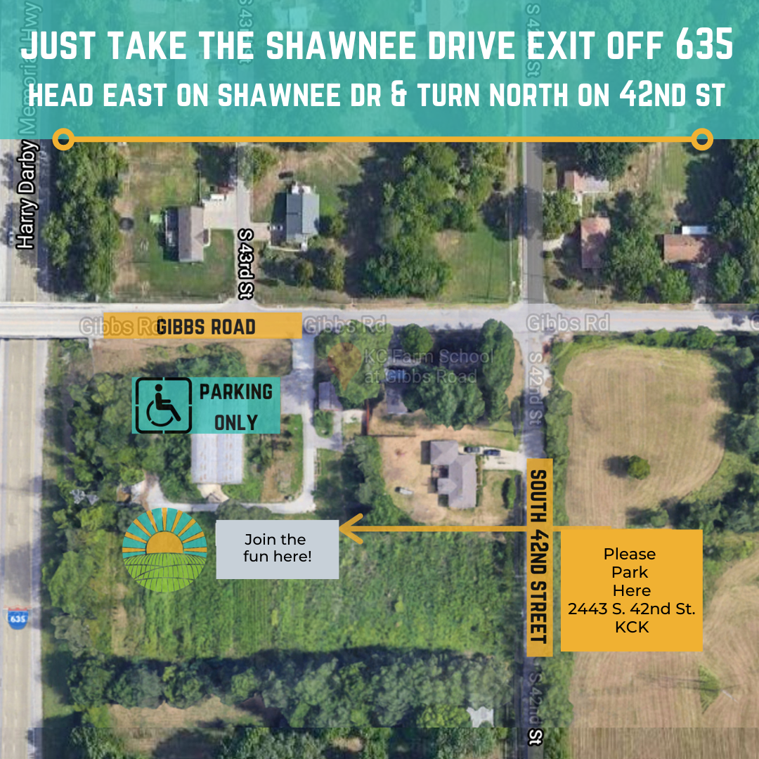 map of where to park for program. Parking at 2443 S. 42nd St.