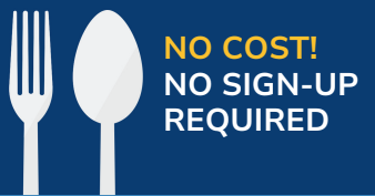 Image of Fork and Spoon with text "No Cost! No Sign-Up Required"