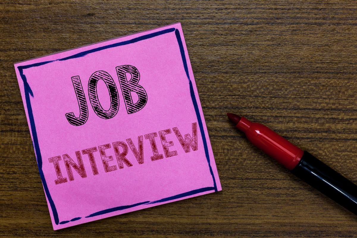 Text sign showing Job Interview