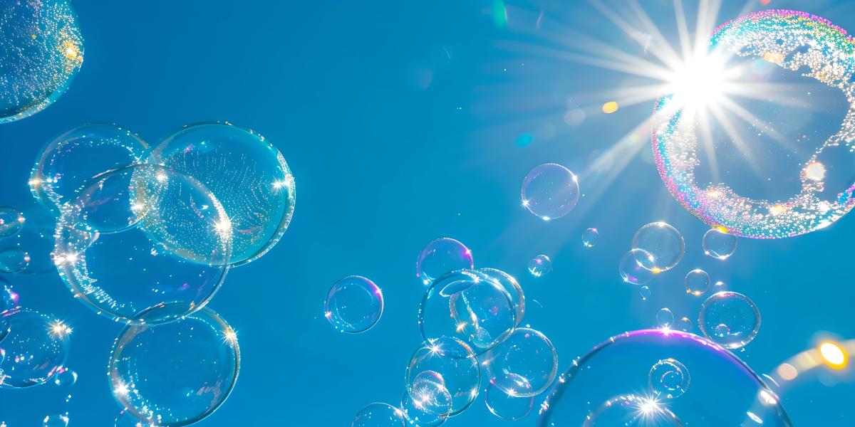 Bubbles floating in the sky.