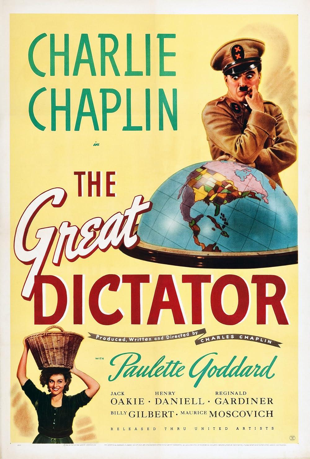 Poster for the film The Great Dictator