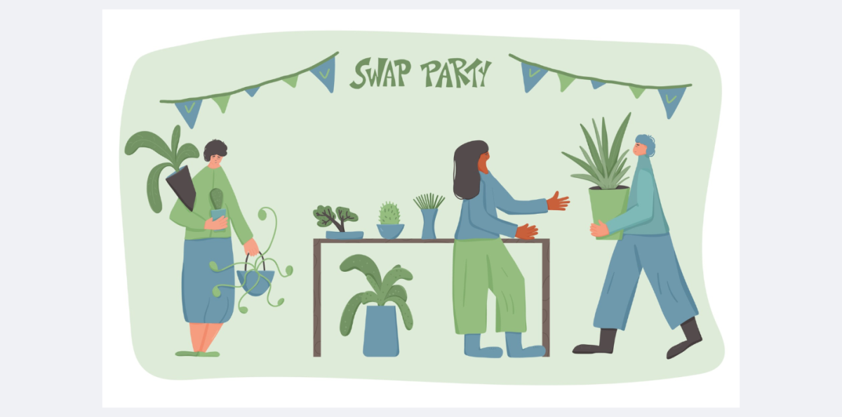 people trading plants