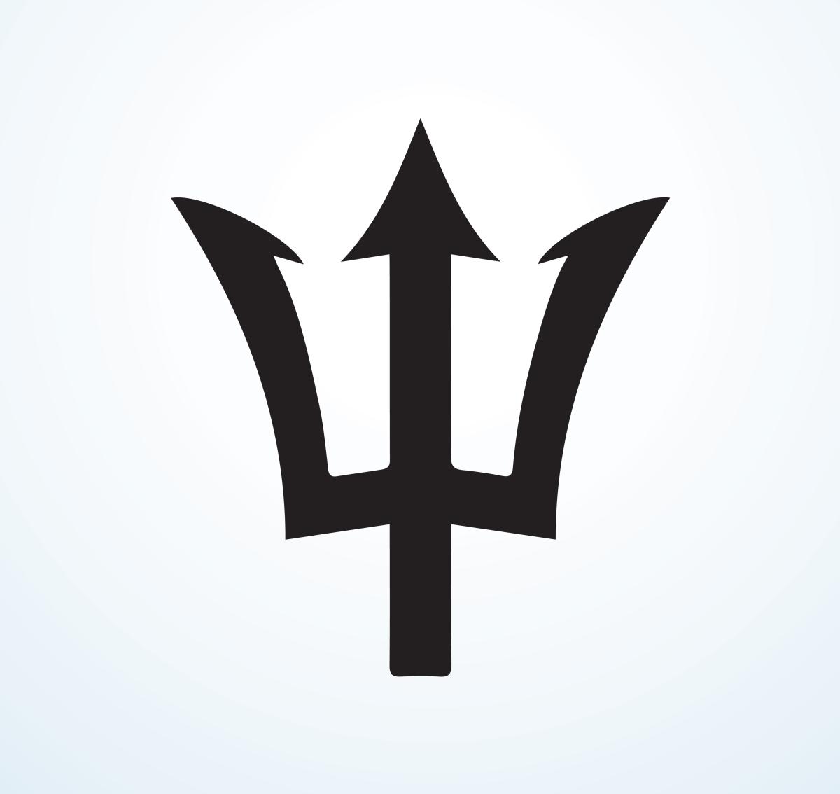 Black Trident on a white background from Adobe Stock