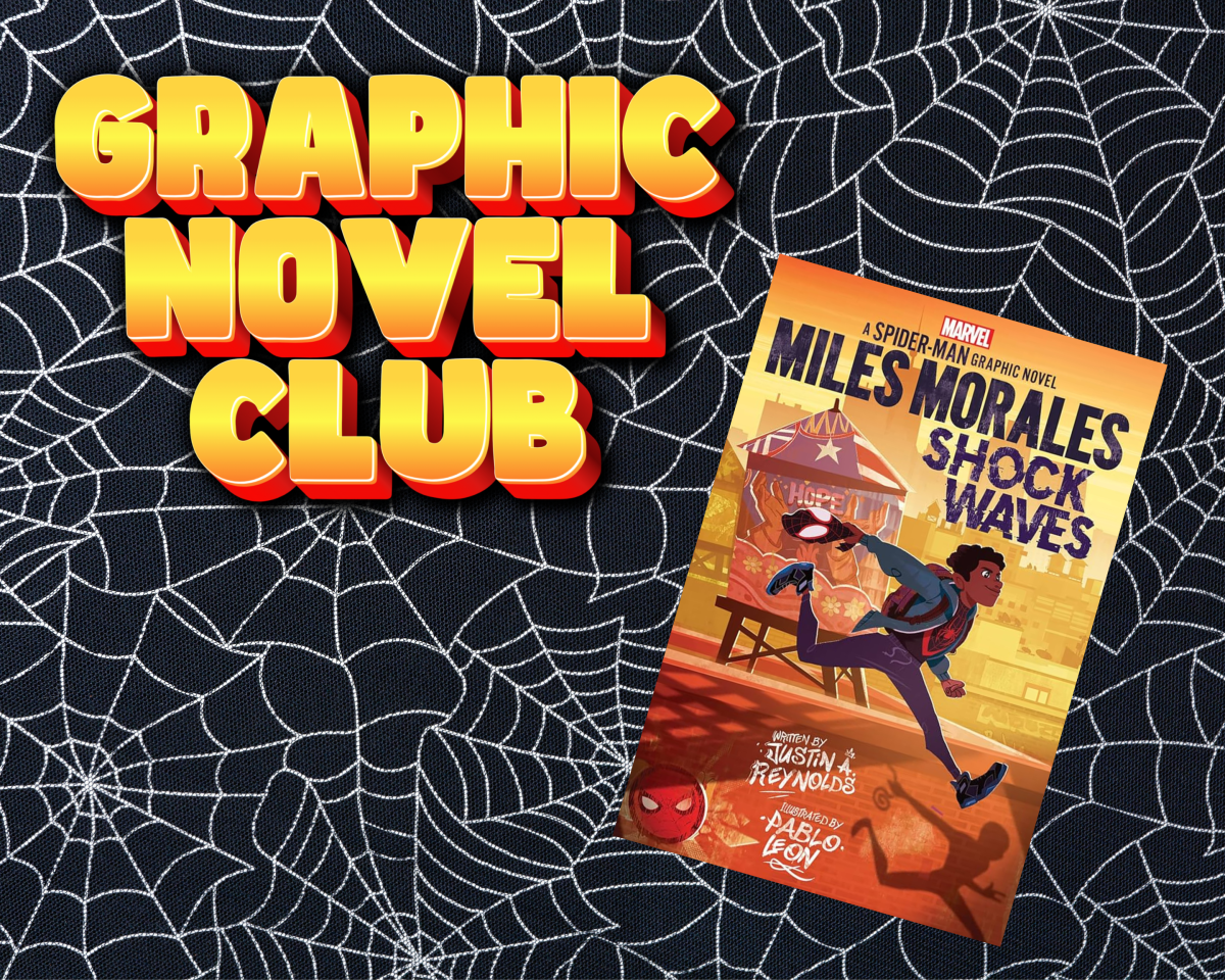 A picture of a Miles Morales Spider-Man: Shock Wave Book for Graphic Novel Club. 